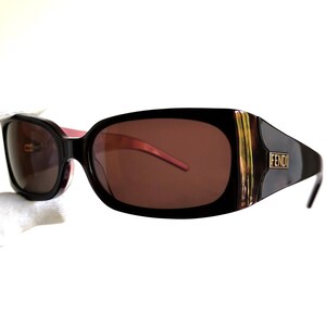 FENDI occhiali da sole tartaruga marrone viola oro rettangolare vintage FS308 montatura Migos 2Chainz Rihanna Kylie Jenner Bella Hadid Lady Gaga anni 90 y2k
