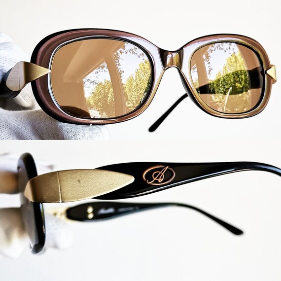 ANNABELLA vintage sunglasses rare oval gold arrow 454… - Gem