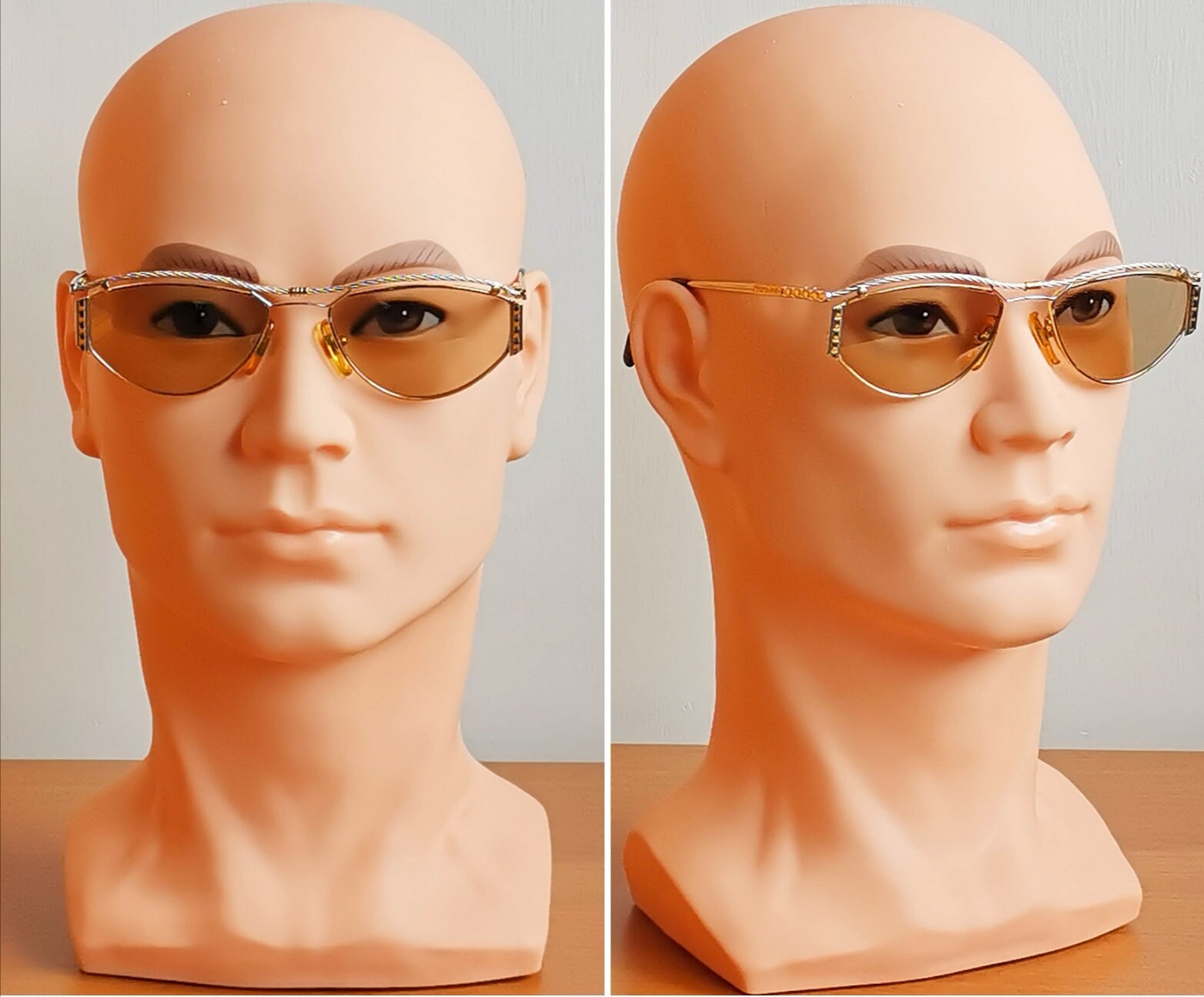 TIFFANY Vintage Sunglasses Platinum 23k Gold Plated T616 Gold
