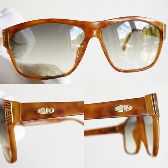 DIOR oversize vintage sunglasses rare tortoise br… - image 4