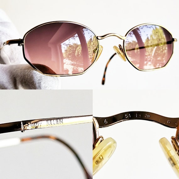 HENRY JULLIEN Gold Laminate sunglasses vintage ra… - image 3