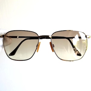 YVES SAINT LAURENT vintage Sunglasses Ysl gold tortoise brown square aviator rare 57-18 frame Migos designer Rihanna new gray clear lens 90s