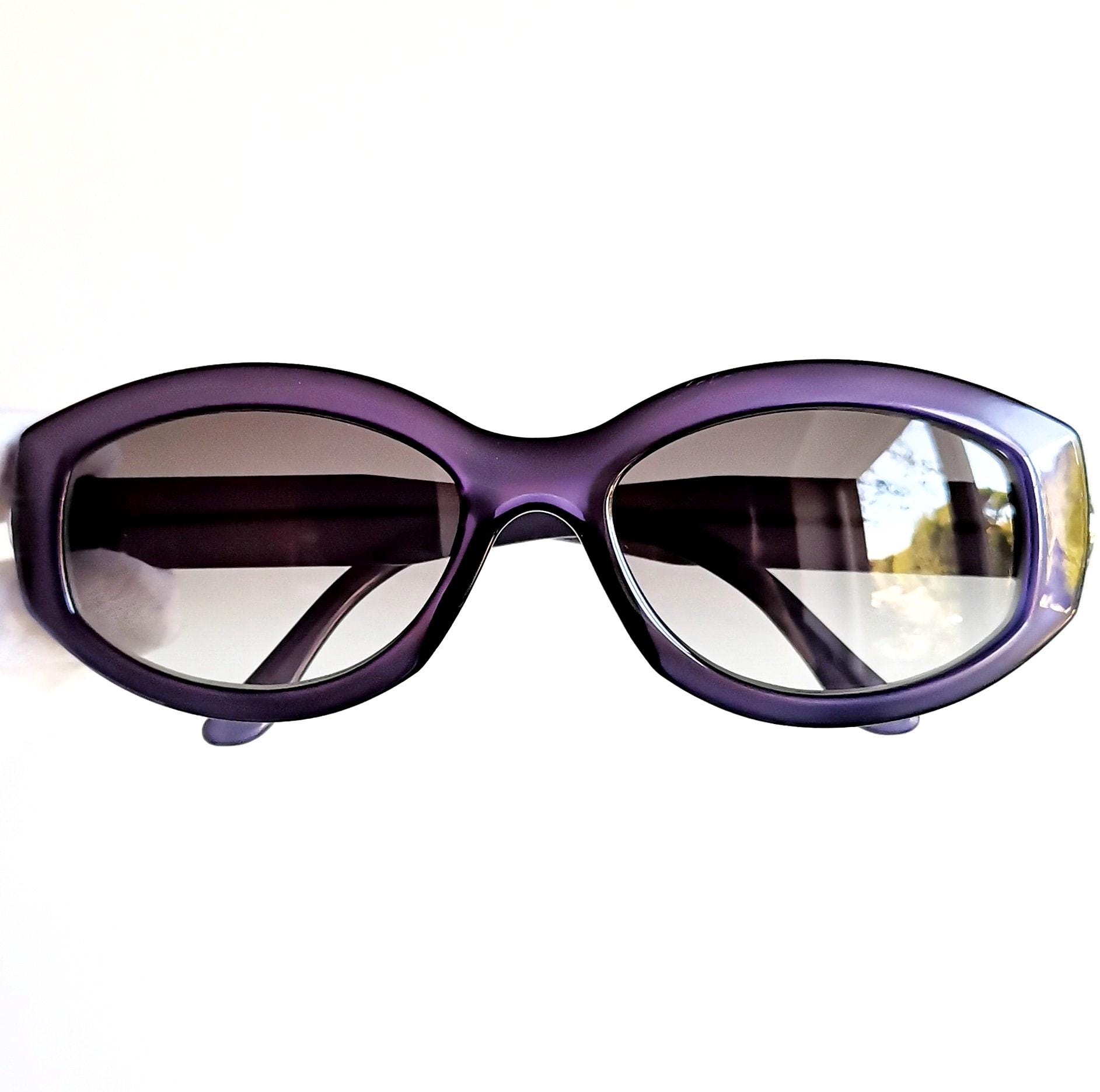 激レア S BVLGARI sunglasses vintage purple BVLGARI Vintage Sunglasses Oval Purple Gold Silver 812 911