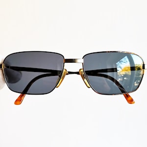 DUNHILL vintage sunglasses rare squared engraved gold oval rectangular Alfred tortoise brown 80s gentle 6142 rolex browline frame New lens