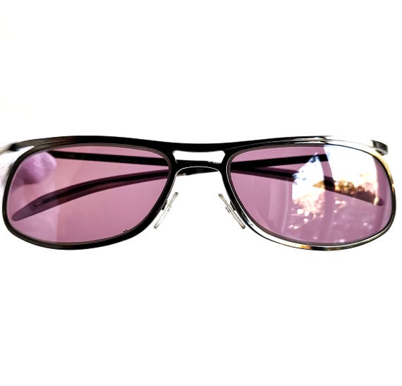GUCCI Vintage Sunglasses Oval Wrap Silver GG1672/S Tiny
