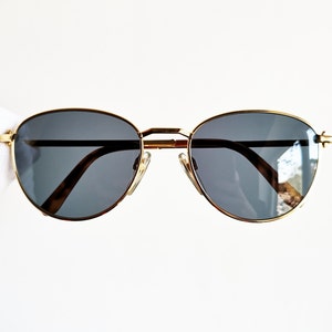 GERALD GENTA gold plated filled sunglasses vintage eyewear rare oval round pantos preppy Paris steampunk 80s 90s Migos 2Chainz frame new NOS