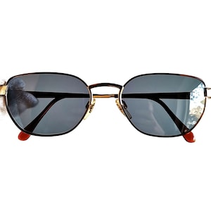 Valentino vintage Sunglasses rare oval gold hexagon clear lens OLIVER tortoise brown squared frame Tupac Migos Bella Hadid new NOS VLTN 90s