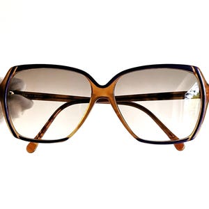 Gafas de sol cuadradas vintage marrones moradas raras con forma de gota de sol MILA SCHON S130 montura máscara de gran tamaño escudo grande Rihanna Migos Lady Gaga nuevas NOS 90s 80s