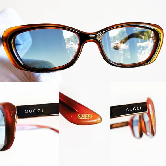 GUCCI vintage sunglasses rare tortoise brown blac… - image 3
