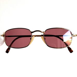 HENRY JULLIEN Gold Laminate sunglasses vintage plated filled small rectangular Migos Rihanna Bella Hadid Kylie Jenner frame new pinked lens