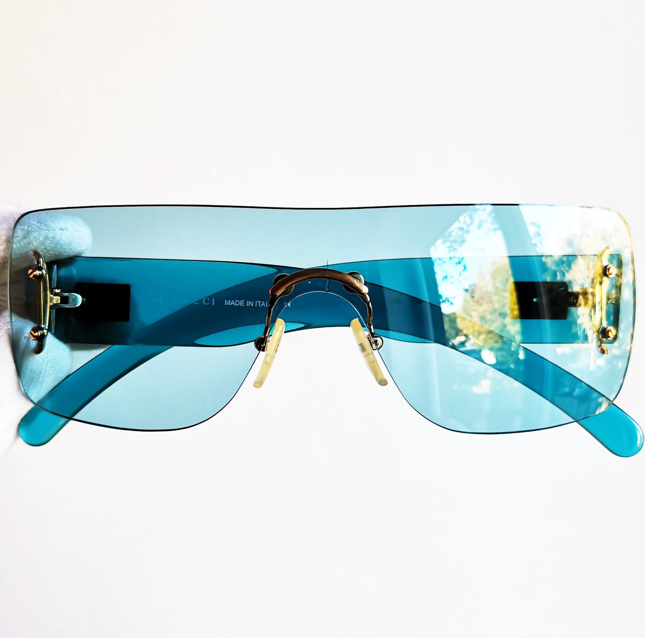 Buy Gucci Clear Dark Blue Sunglasses / Blue Hardware / GG1194 Online in  India - Etsy