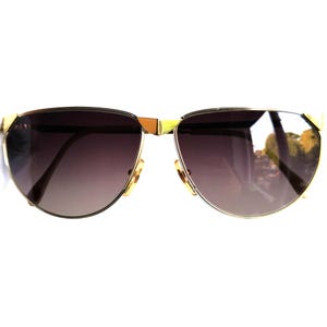CASANOVA 24KT Gold vintage sunglasses filled plated aviator pilot sharp edge bridge rare frame Migos Rihanna Lady Gaga Elton John New NOS