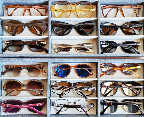 MOSCHINO by PERSOL Oval Sunglasses Vintage Gold Brown MM3021-S