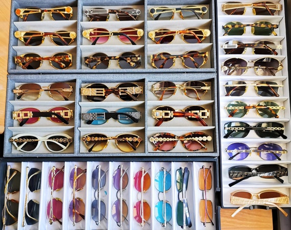 FENDI vintage sunglasses rare oval gold tortoise … - image 9