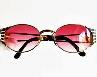 FENDI Vintage Sunglasses Black Gold Pink Lens FS300 Safety  display picture 1