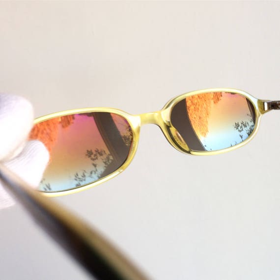 GUCCI vintage sunglasses rare oval small  narrow … - image 5