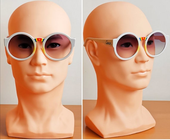 ENRICO COVERI round vintage conceptual sunglasses… - image 5