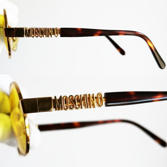 MOSCHINO by PERSOL round sunglasses vintage gold … - image 4