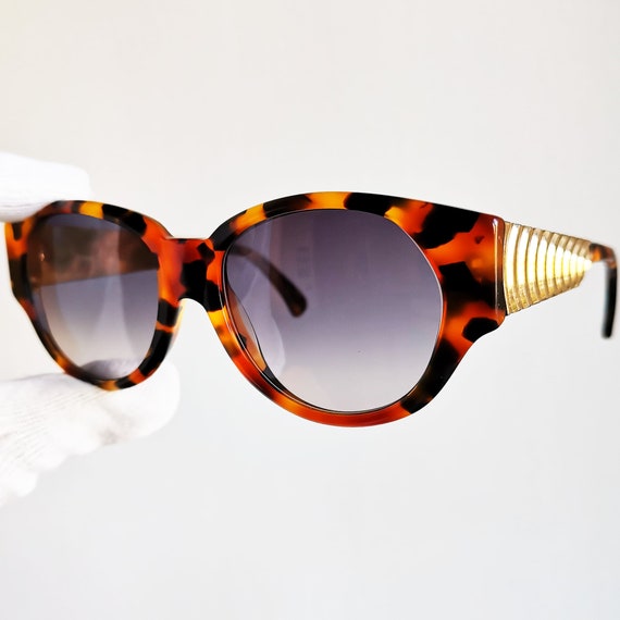 Claude MONTANA vintage sunglasses engraved gold t… - image 1