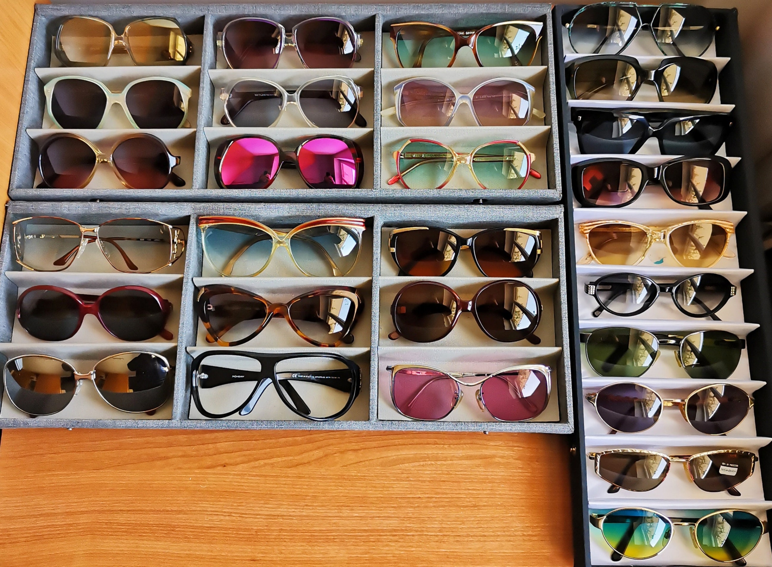 YSL　イヴサンローラン　サングラス　グラデーション　vintage　ピンク YVES SAINT LAURENT Sunglasses Vintage Ysl Rare Gaude Cateye