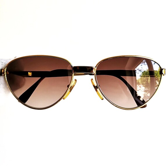 MISSONI Oval Sunglasses Vintage Gold Tortoise Brown Small  display picture 3