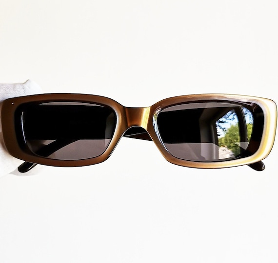 GUCCI Orange Vintage Sunglasses Rare GG2409/S Oval Rectangular