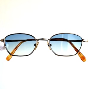 MATSUDA sunglasses titanium Titan-P matte gold goth steampunk Japan vintage oval 10143 frame Johnny Depp new light blue flat lens 90s y2k