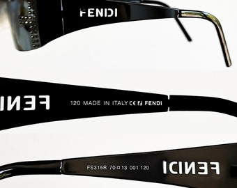 FENDI Vintage Sunglasses Wrap FF Monogram Oval Square  display picture 3