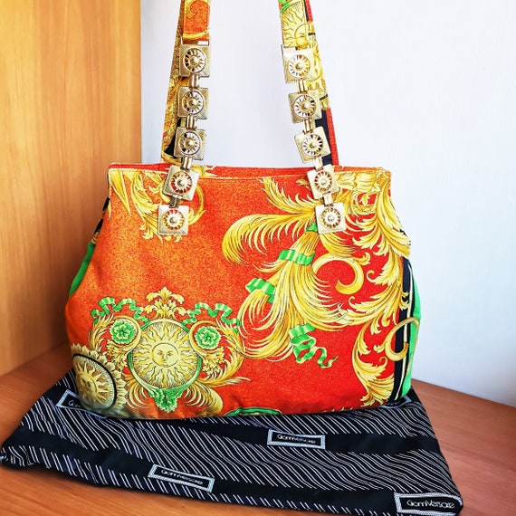 CHAIN STRAP TOTE BAG - Orange