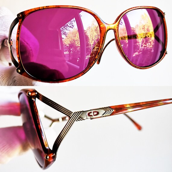 DIOR vintage sunglasses gold squared Christian 2496 f… - Gem display picture 2