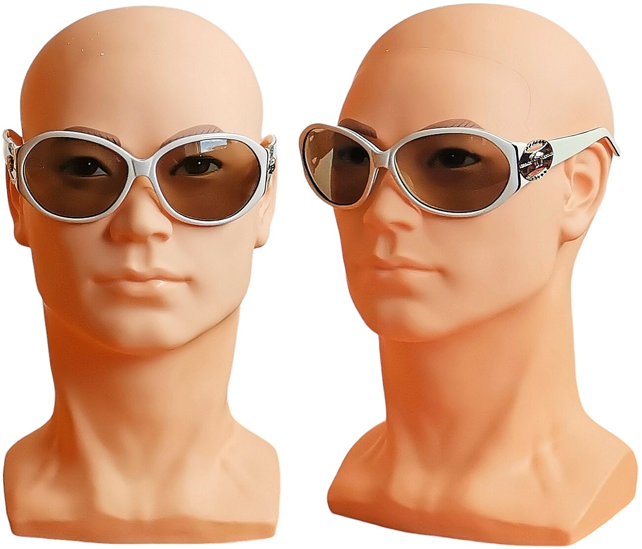 小物 VERSACE Vintage sunglasses Medusa y2k VERSACE Vintage Sunglasses White Silver Wrap Medusa Greek Key