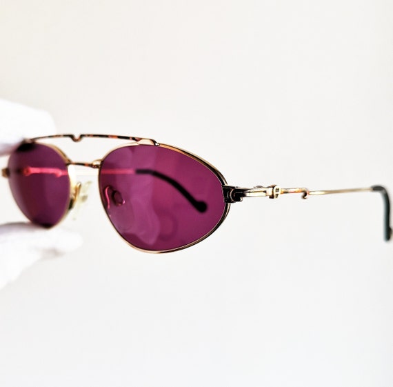 ETIENNE AIGNER vintage sunglasses rare oval gold … - image 2