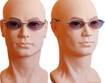 FENDI Gold Vintage Sunglasses Oval Black Small FENDISSIME  display picture 1