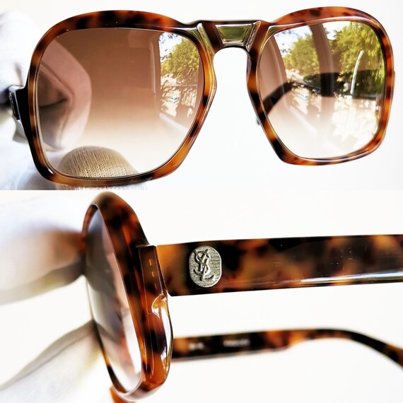 YVES SAINT LAURENT vintage sunglasses Ysl rare sq… - image 3