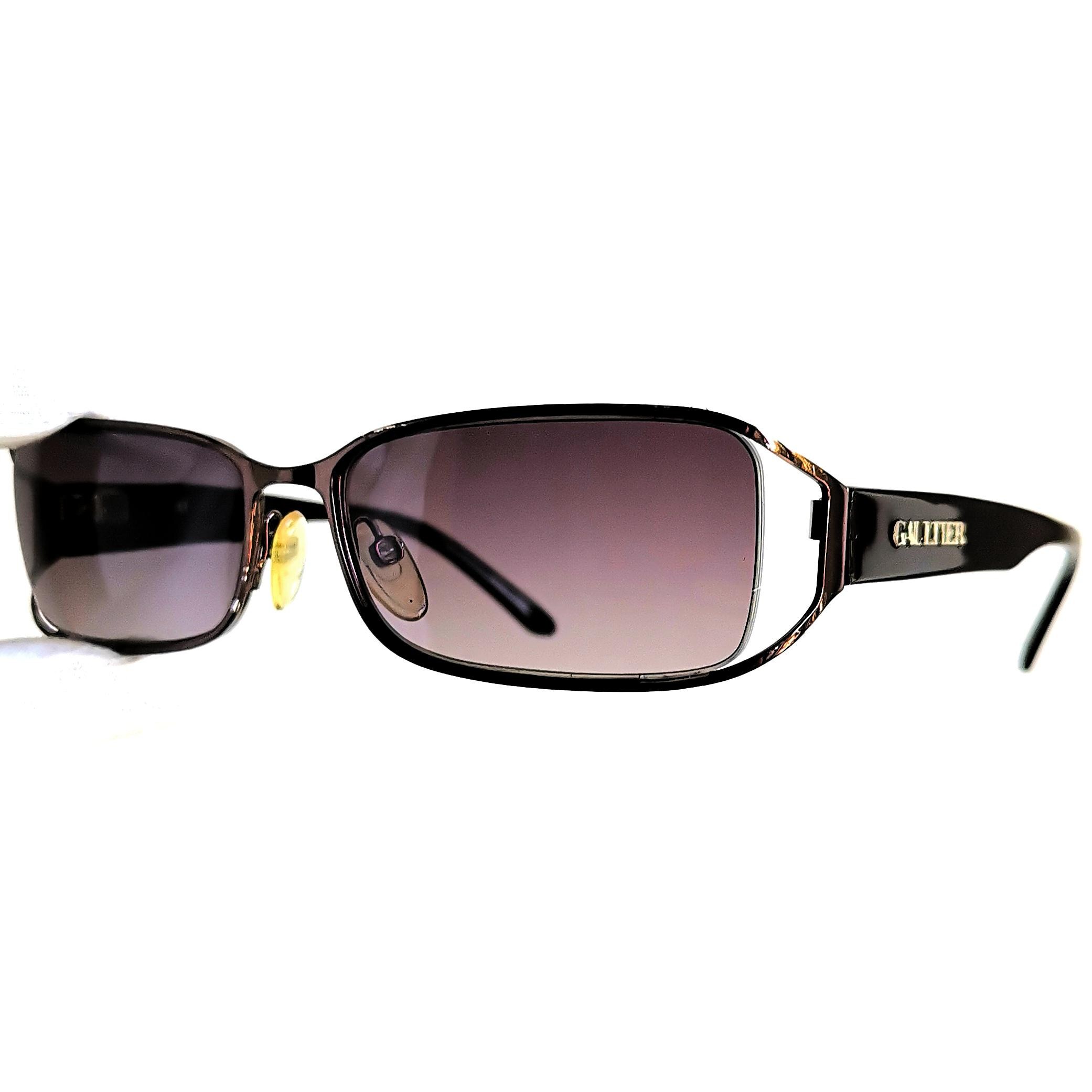 JEAN PAUL GAULTIER Vintage Sunglasses Rectangular Small Brown