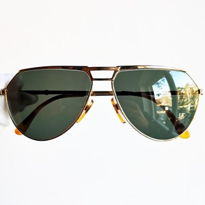 Gafas de sol vintage Valentino, raras, estilo aviador, cuadradas, doradas y marrones, de la diseñadora Migos, Rihanna, Lady Gaga, montura ovalada, nuevas, grises, con lentes negras, años 90, VLTN