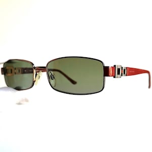 BVLGARI vintage zonnebril ovaal rood zilver rechthoekig klein klein 2017 176 Migos Rihanna Kylie Jenner Bella Hadid frame nieuwe groene lens y2k