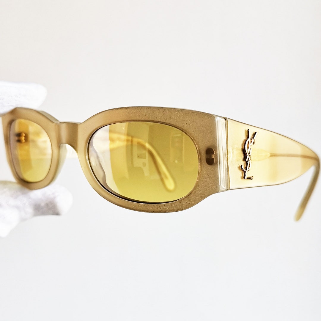 YVES SAINT LAURENT Vintage Sunglasses Rare Ysl Yellow Gold -  Israel