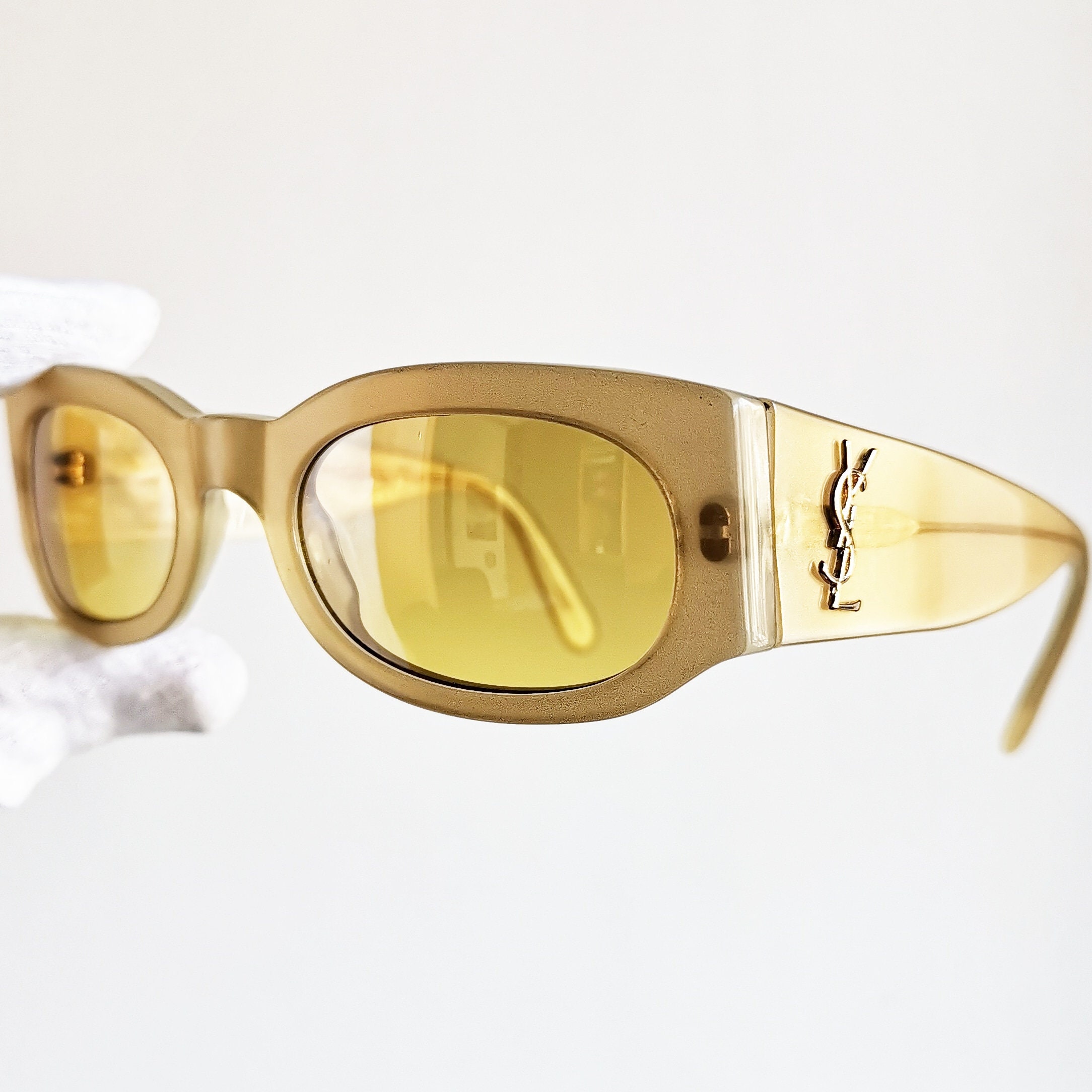 ysl sunglasses with gold logo