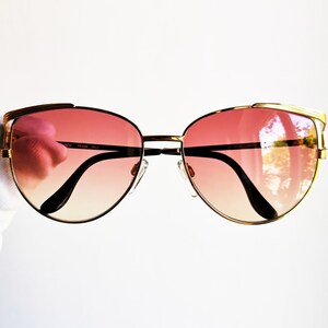 YVES SAINT LAURENT vintage Sunglasses gold blue aviator Ysl 4003 Migos designer Rihanna Kylie Jenner Bella Hadid oversized frame new Nos 90s