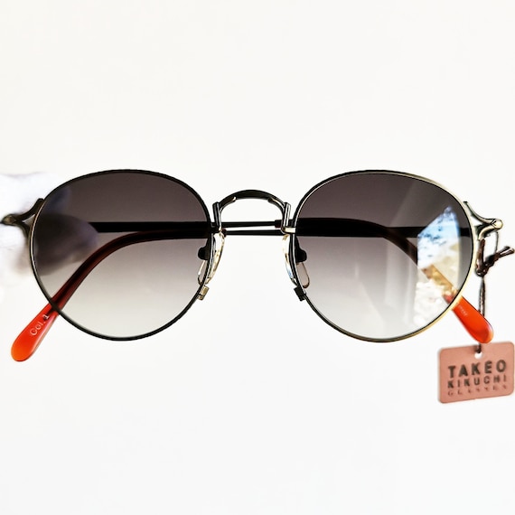 TAKEO KIKUCHI ラウンドメガネ 46□23-140 TAKEO KIKUCHI Vintage Sunglasses Round Steampunk Goth Bronze Brass
