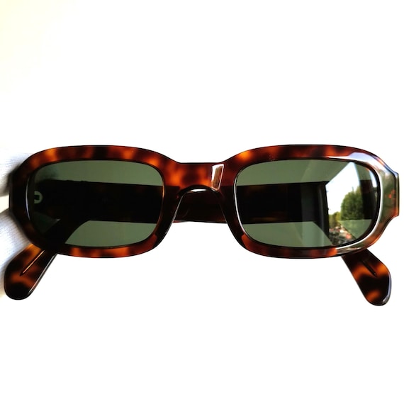 PERSOL vintage sunglasses rectangular brown silve… - image 3