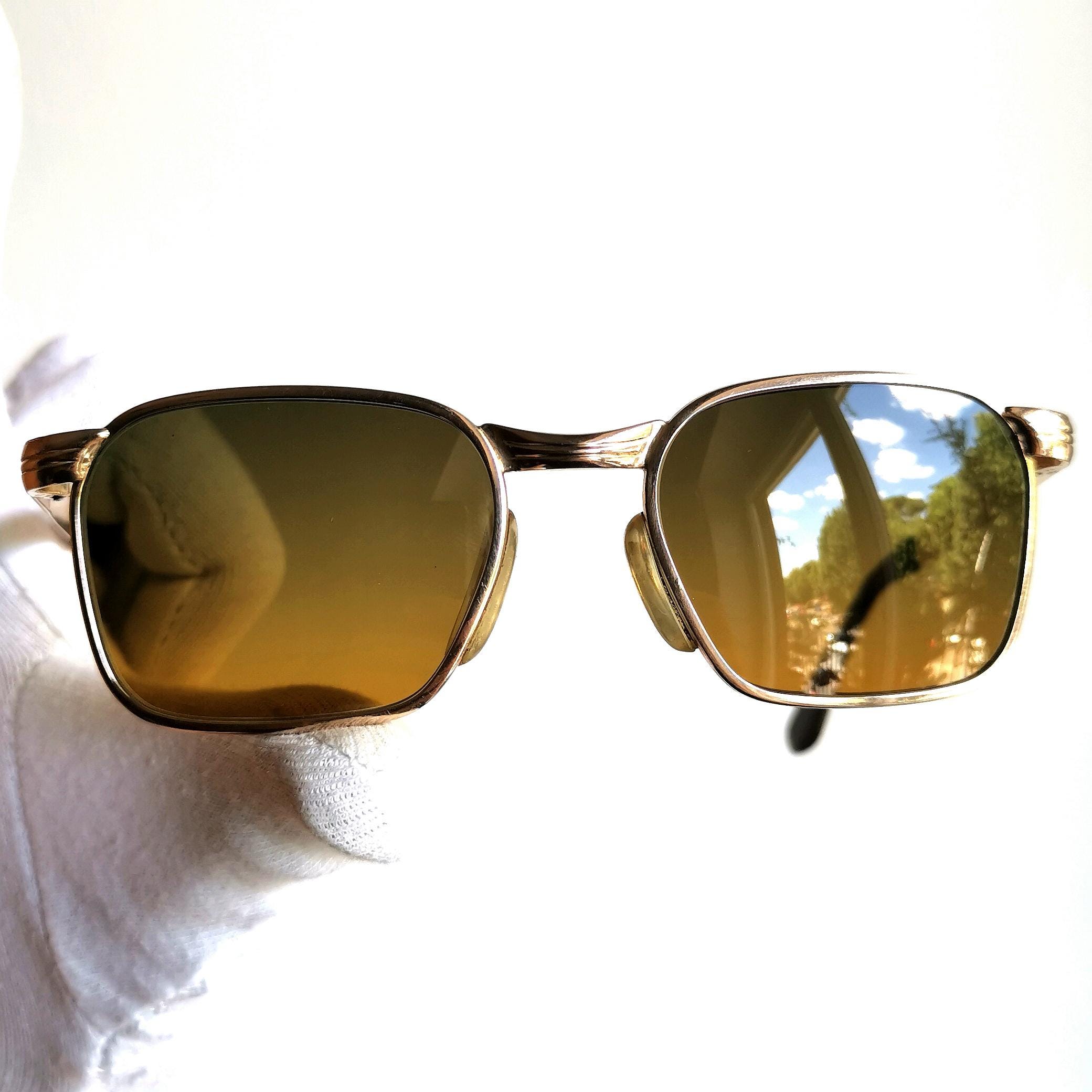 MARWITZ Optima Gold Sunglasses Vintage Square Aviator Rectangular