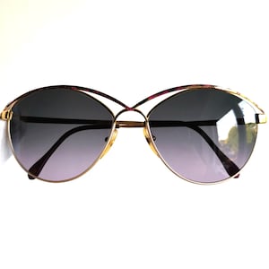 CASANOVA 24KT GOLD vintage sunglasses plated Dolcevita frame bohemian baroque burlesque venetian mask Migos Rihanna New purple lens NOS 90s