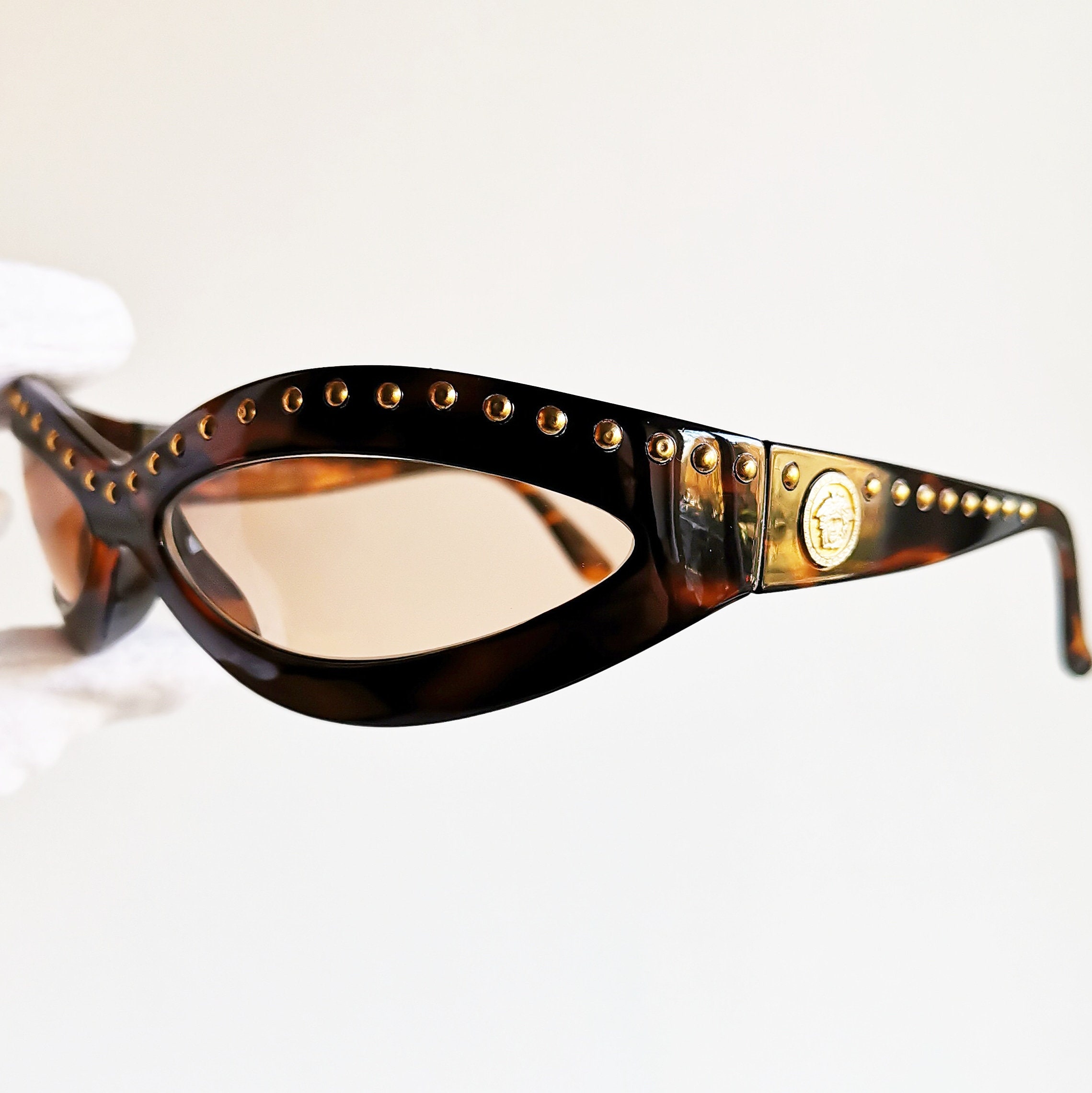 VERSACE Vintage Sunglasses Rare 440/M Oval Wrap Wraparound -  Norway