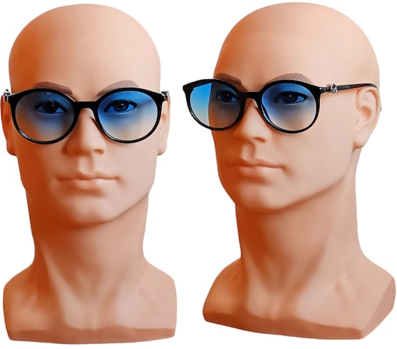 FENDI sunglasses round black New light blue lens … - image 5