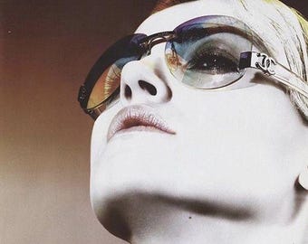 Buy CHANEL Sunglasses Vintage Clear Square Wrap Frameless 4039