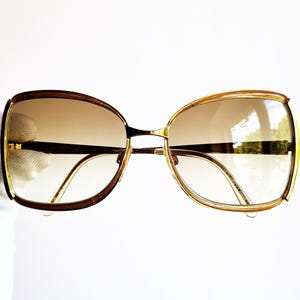 GUCCI square oval sunglasses vintage rare triangle gold pink glitter GG2228 glam diva mod frame Rihanna Lady Gaga Kylie Jenner 90s new NOS