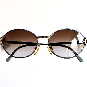 PALOMA PICASSO vintage sunglasses oval rare gold Tupac 3837 steampunk frame studs rockstud new gray lens purple 90s Migos Rihanna Lady Gaga