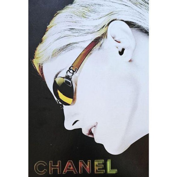 CHANEL Sunglasses Vintage Rare Clear Rectangular Square Wrap CHANEL Sunglasses Vintage Rare Clear Rectangular Square Wrap